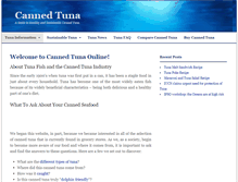 Tablet Screenshot of cannedtuna.com